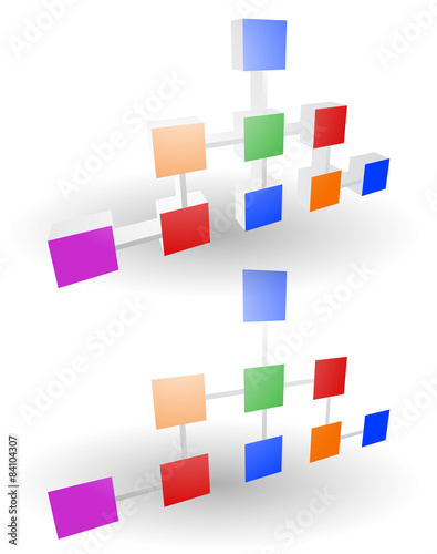 Triangle charts for topology, structure, model concepts. vector