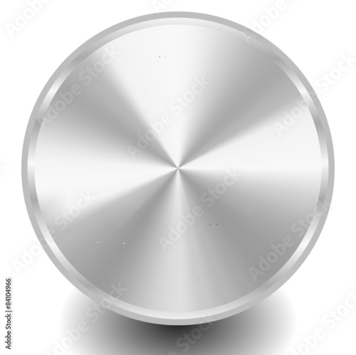Blank metal, metallic circle plate or disc with conical gradient