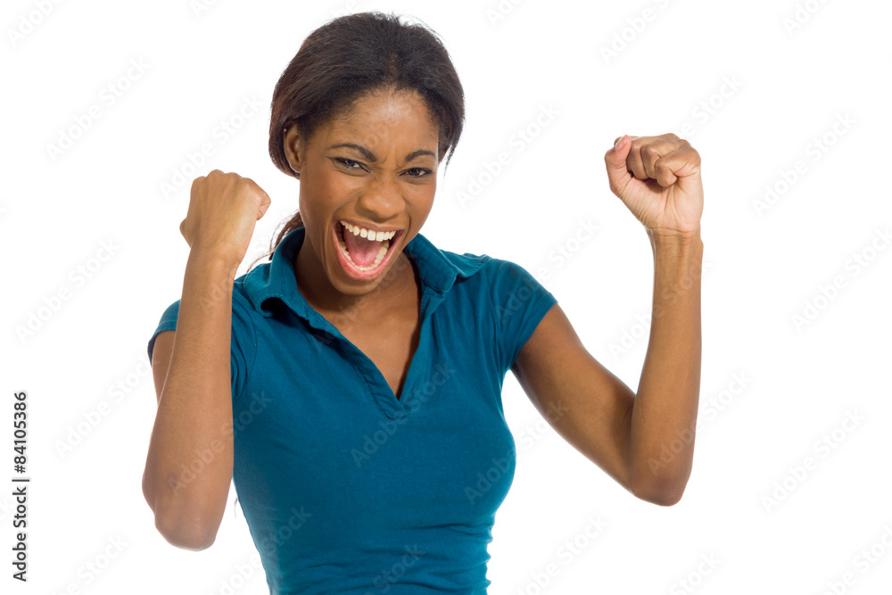 Model isolated cheerful Model isolated cheerful