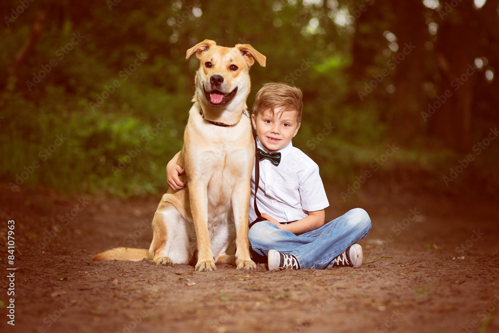 Child and his Dog