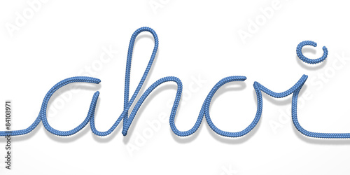 Tableau sur toile ahoi laid out of a rope