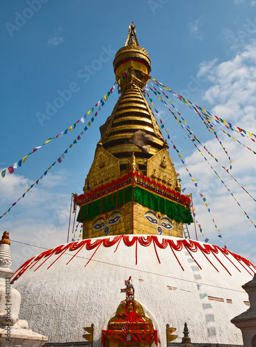 Photo Ancient stupa Swayambhunath in Katmandu