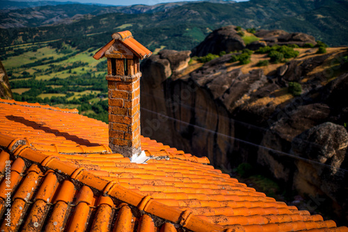 Roof of the Holy Monastery in Greece