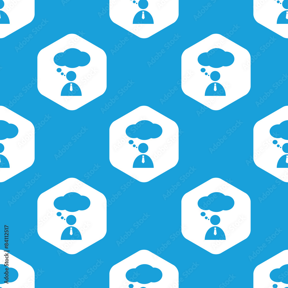 Thinking person hexagon pattern Thinking person hexagon pattern