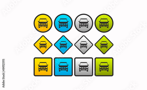 Symbols Car Group Vector