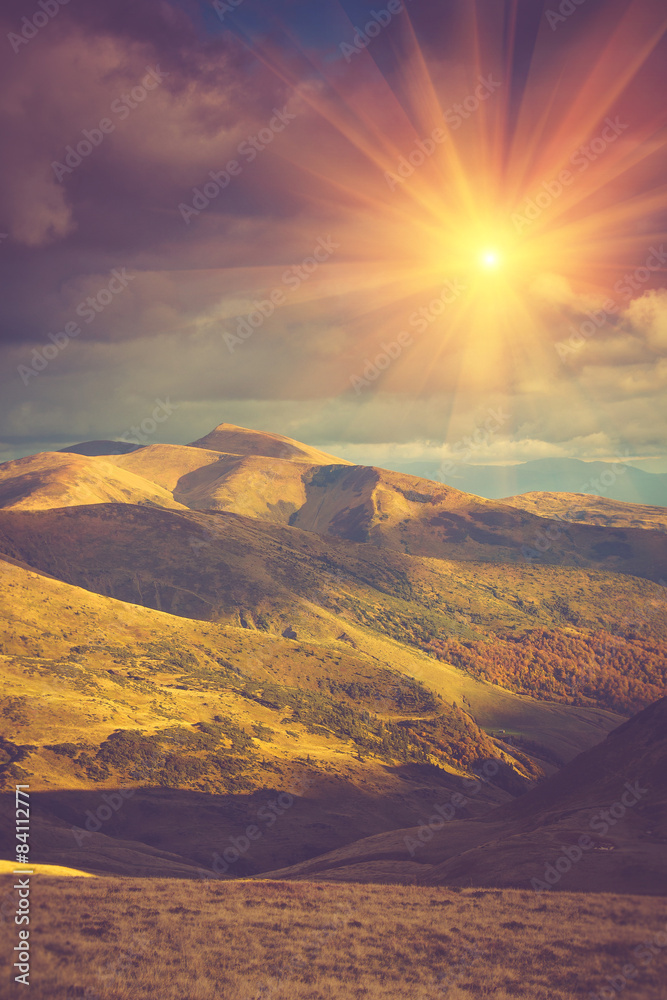 Beautiful landscape in the mountains at sunshine. Beautiful landscape in the mountains at sunshine.