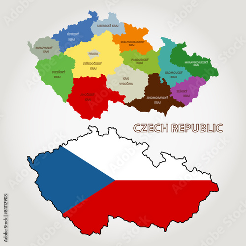 Czech republic Map, vector