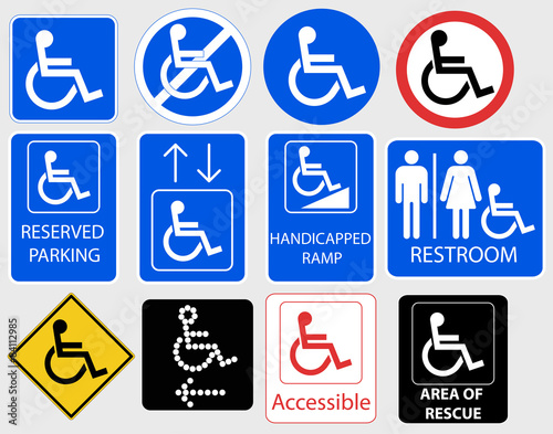 Handicap Symbol Graphic - vector illustration