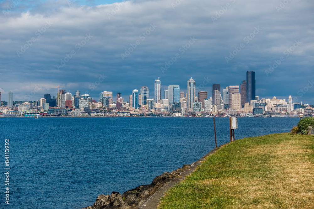 Fototapeta premium Seattle skyline. Shot taken from West Seattle, Washington