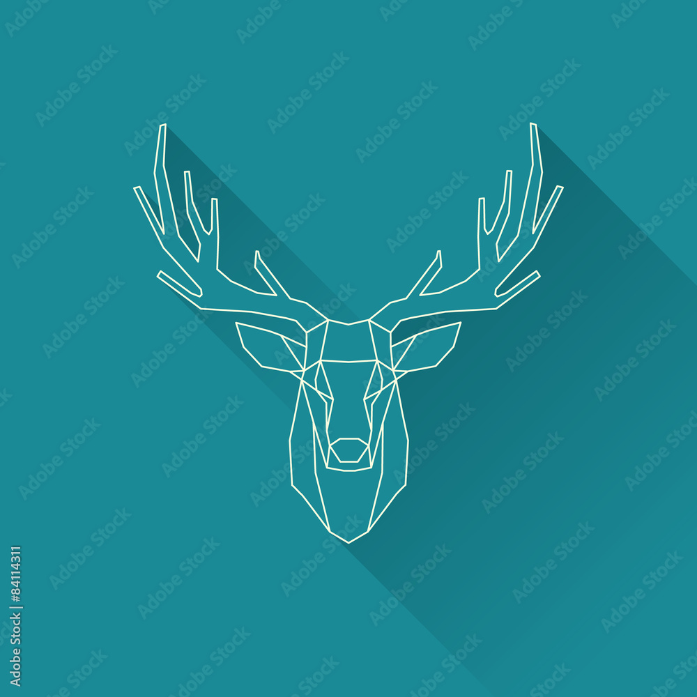 Fototapeta premium deer frame invert