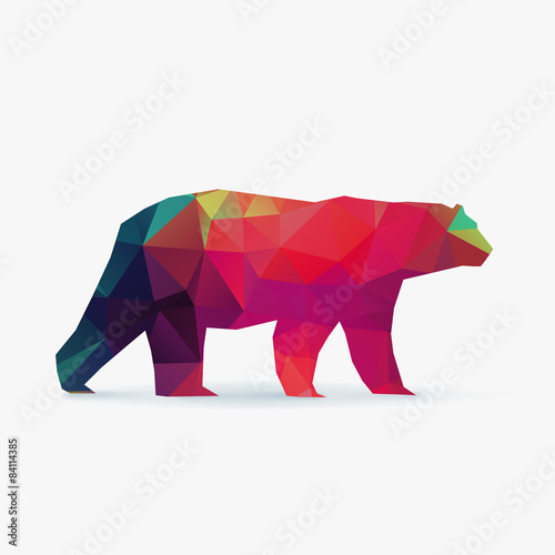polar bear polygon silhouette