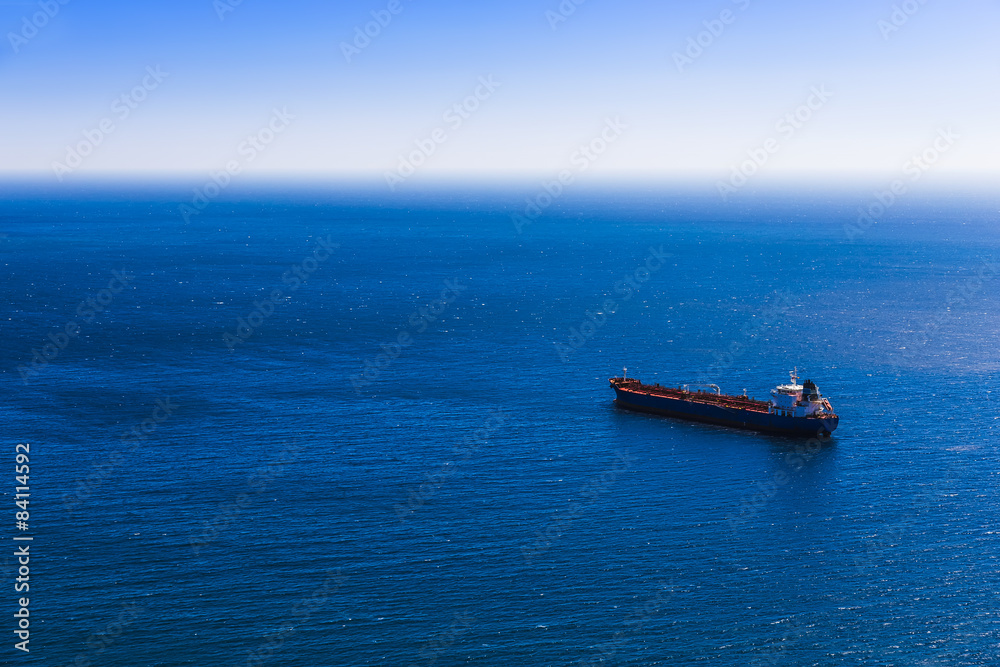 Empty container cargo ship