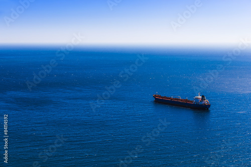 Empty container cargo ship