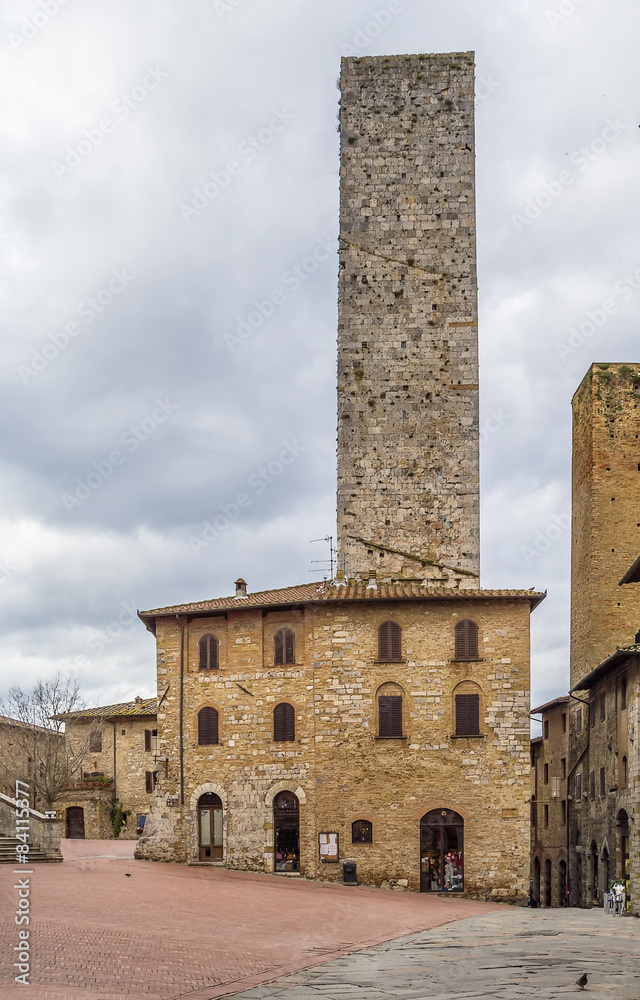 square in San Gimignano, Italy