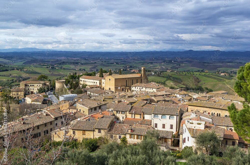 view of San Gimignano, Italy