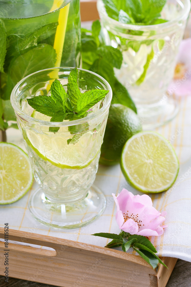 Fototapeta premium Kräuterlimonade mit Minze