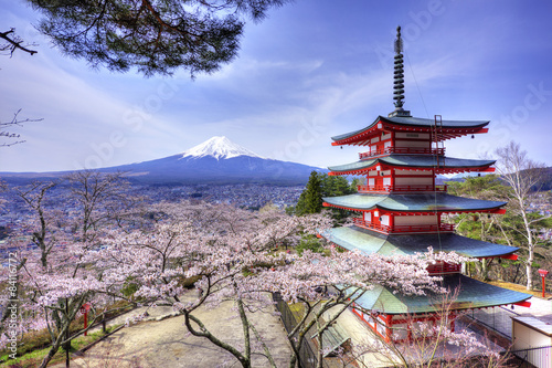Chureito Pagoda in Fujiyoshida Japan