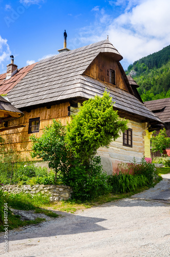 Traditional folklore house in old village Vlkolinec, Slovakia