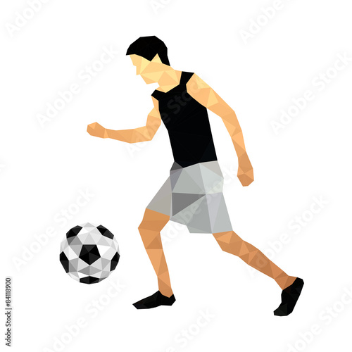 Illustration of origami football player