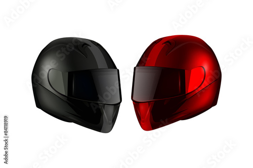 Realistic Detailed Motorcycle Helmets