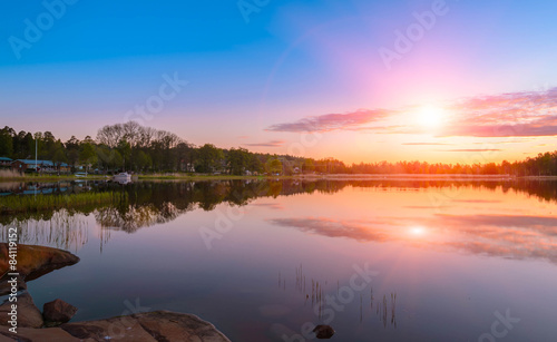 Sunset on Baltic sea