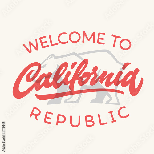 Vintage california republic  t-shirt design