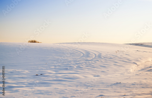 snow-covered field 
