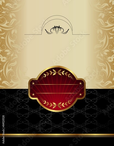 gold wine label