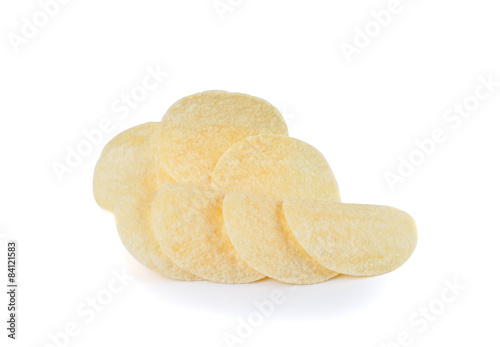 potato chips isolated on white background