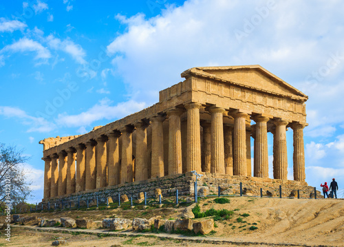 Greek temple in valley of temples in Sicily.