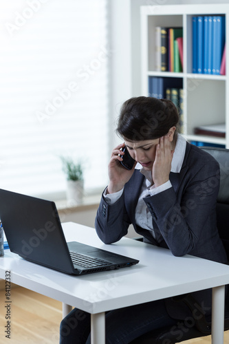 Frustrated tired office worker