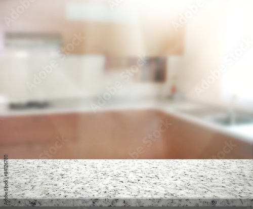 Table Top And Blur Interior Background