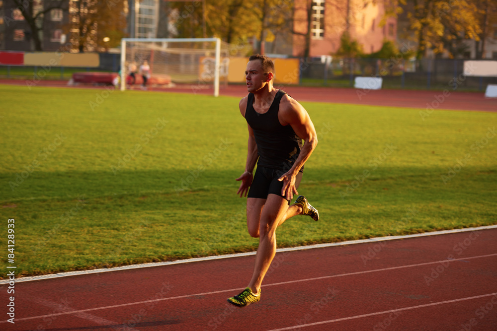 Obraz premium Athletic man start