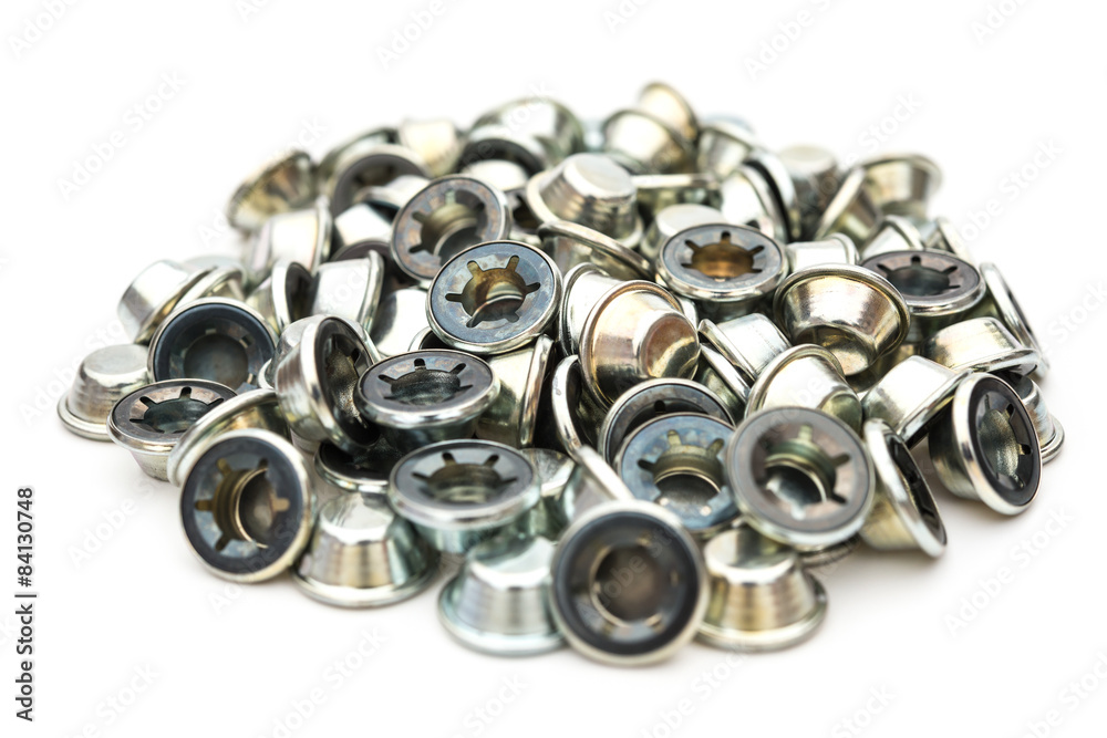 group of star locks with caps on white background group of star locks with caps on white background