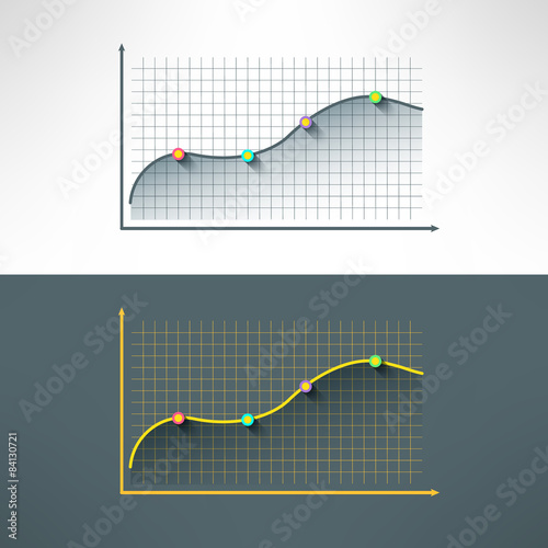Vector economic finance graphics chart made in modern flat