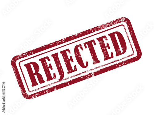 stamp rejected in red text on white