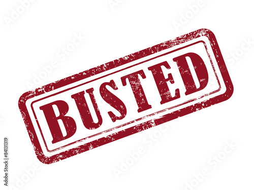 stamp busted in red