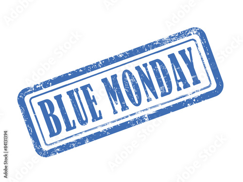 stamp blue monday in blue