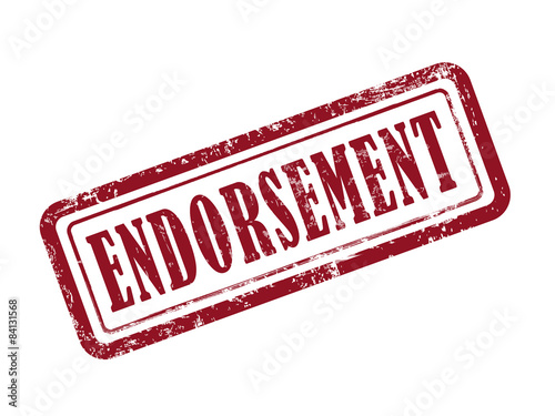 stamp endorsement in red