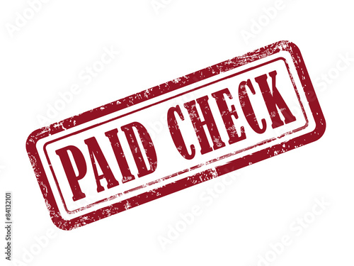 stamp paid check in red