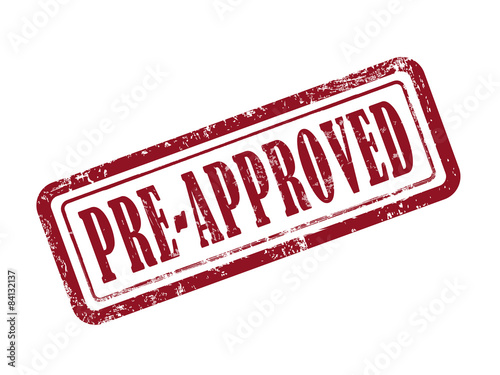 stamp pre-approved in red