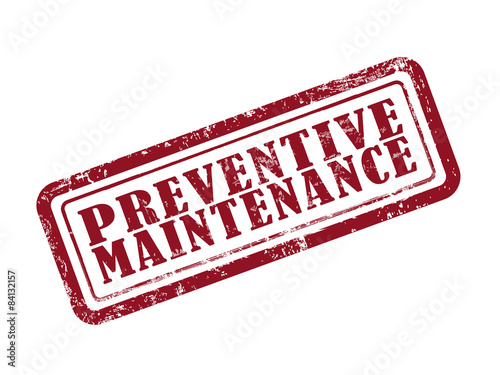 stamp preventive maintenance in red