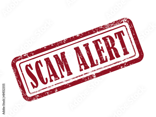 stamp scam alert in red