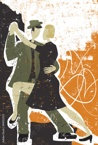 Two people dancing the tango