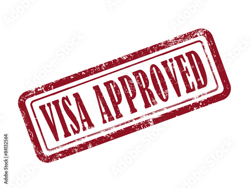 stamp visa approved in red