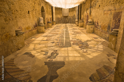 Cuadro en lienzo Inside roman villa at Piazza Armerina, Sicily