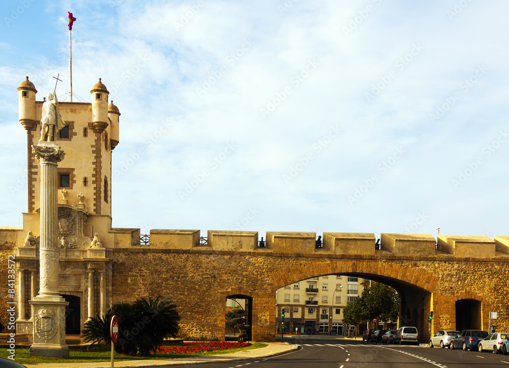 City gate named Las Puertas de Tierra. Cadiz
