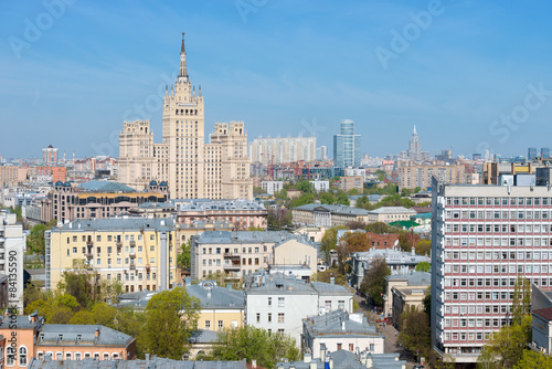 Panoramic view on top of the Stalin skyscrapers on Kudrinskaya S