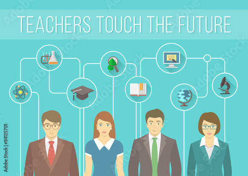 Teachers Team with Education Icons