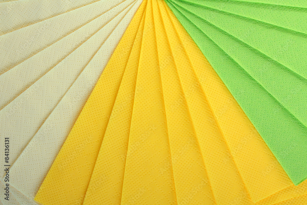 Obraz premium Serving colored paper napkins closeup